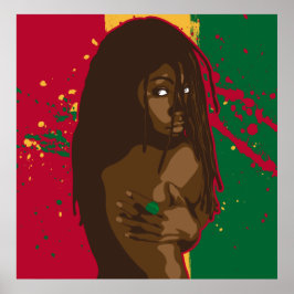 Póster Rasta Girl