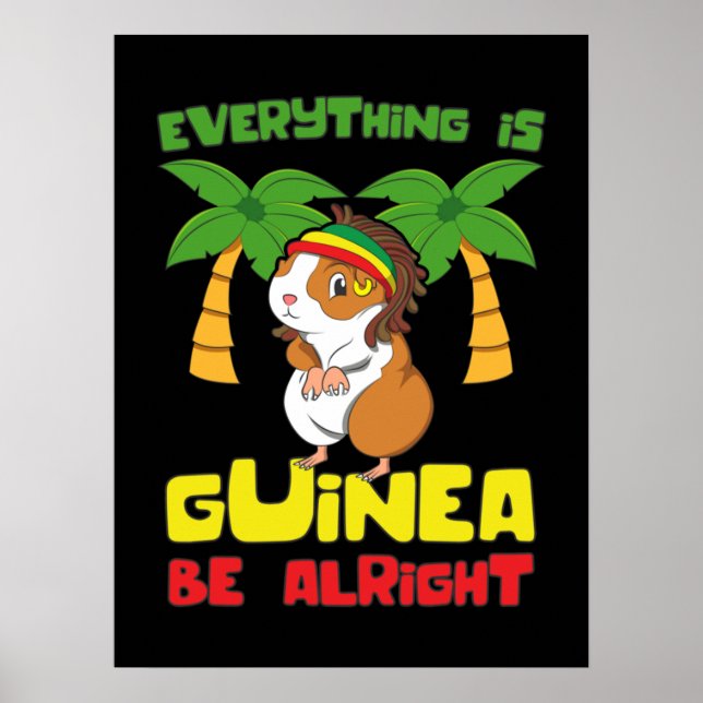 Póster Rasta Guinea Pig (Frente)