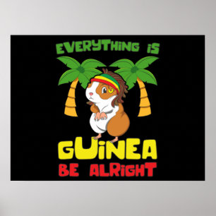 Póster Rasta Guinea Pig