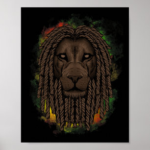 Póster Rasta Lion Con Arcos - Muestra Tu Orgullo Y Regga