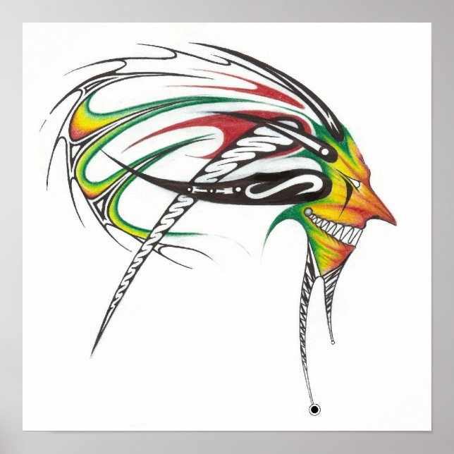 Póster Rasta man tribal Canvas (Frente)
