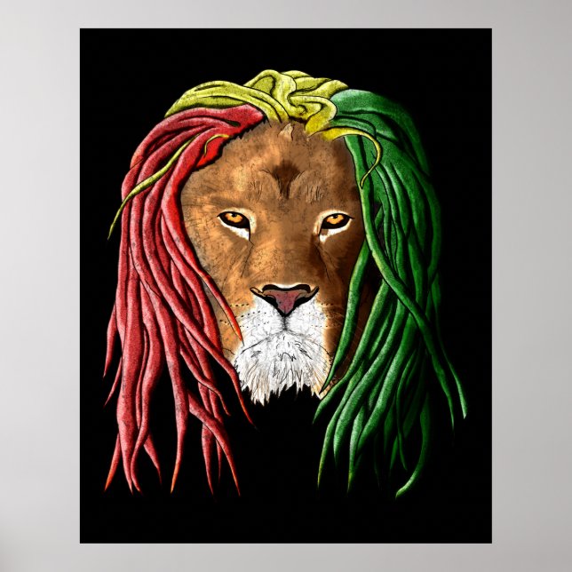 Póster Rastafari Lion (Frente)