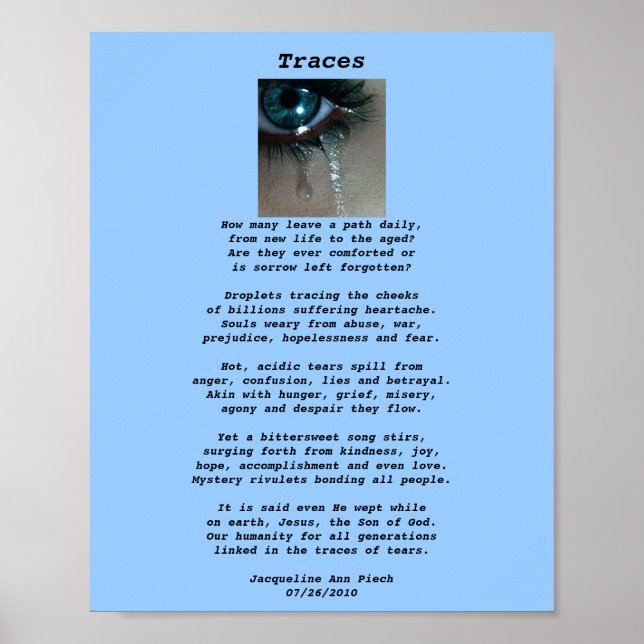 Póster Rastrea Poster de poesía (Frente)