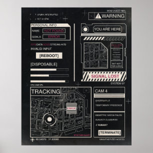 Póster Rastreo - Diseño de calzado tecnológico-brutal