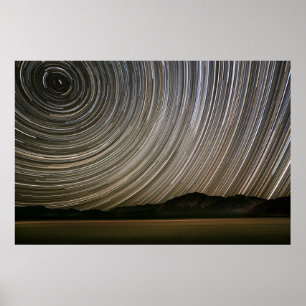 Póster Rastro de estrellas por la noche California, Val