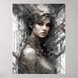 Póster Rastros Techno: Máquina Femme