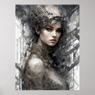 Póster Rastros Techno: Máquina Femme