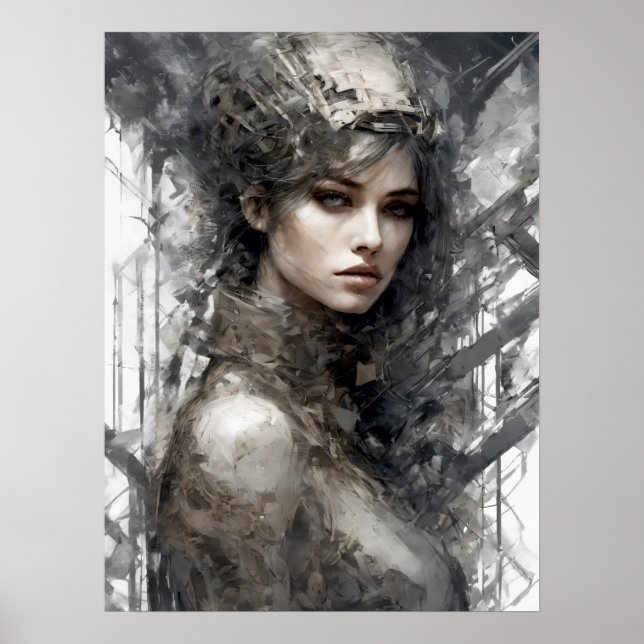 Póster Rastros Techno: Máquina Femme (Frente)