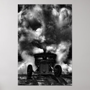 Póster Rat Rod Burn Out