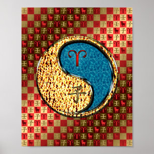 Póster Rata de Aries y Agua