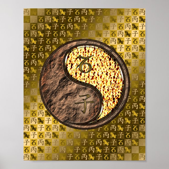 Póster Rata de Capricornio y Fuego (Frente)