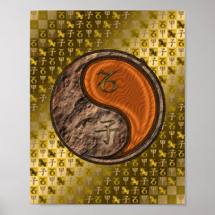 Póster Rata de Capricornio y Madera