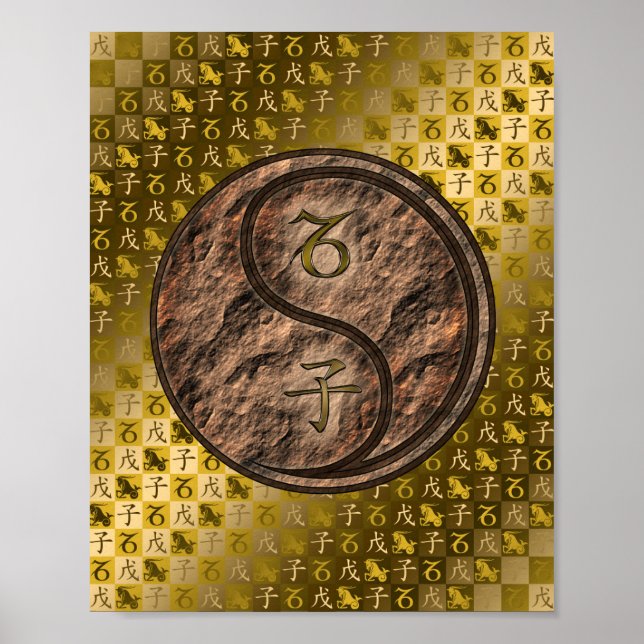 Póster Rata de Capricornio y Tierra (Frente)