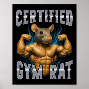 Póster Rata de Gimnasio Certificada