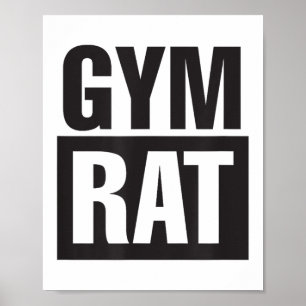 Póster Rata de gimnasio - Entrenamiento - Ajetreo - Fitne