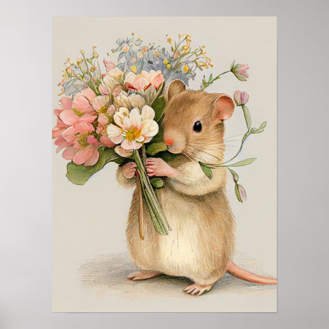 Póster Ratón Adorable (Frente)