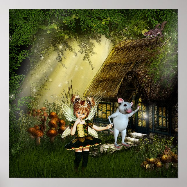Póster Ratón Blanco Y Leche (Frente)