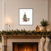 Ratón de Navidad Bajo el Árbol