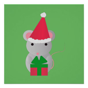 Póster Ratón de Navidades de corte