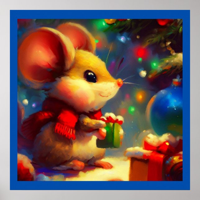 Póster Ratón navidad 2 (Frente)