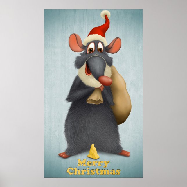 Póster Ratón navideño (Frente)