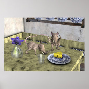 Póster Ratones elefantes dulces