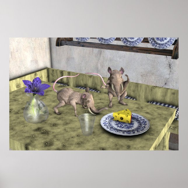 Póster Ratones elefantes dulces (Frente)