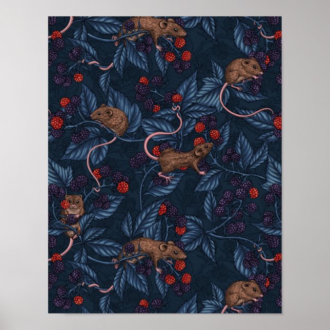 Póster Ratones y moras en la marina (Frente)