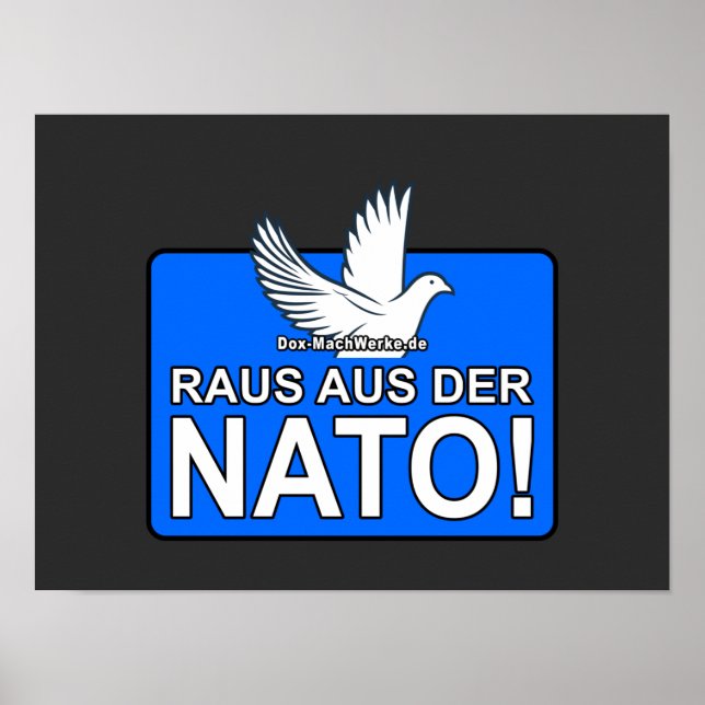 Póster RAUS AUS BAJO LA OTAN (Friedenstaube) -POSTER (Frente)