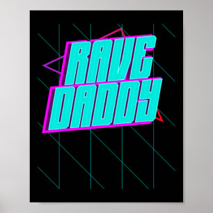 Póster Rave Daddy House Music Techno Music Rave Fiesta Fa