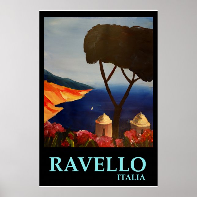 Póster Ravello Italia - Poster estilo retro (Frente)