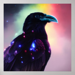 Póster Raven arcoiris