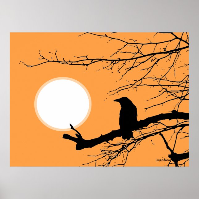 Póster Raven en el Sol del Árbol (Frente)