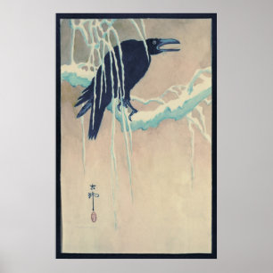Póster Raven en la nieve