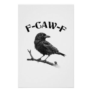 Póster Raven F-CAW-F Halloween Minimalista