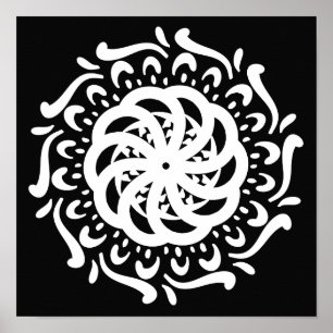 Póster Raven Mandala