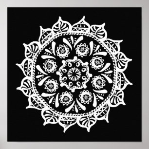 Póster Raven Mandala