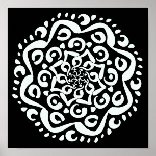 Póster Raven Mandala