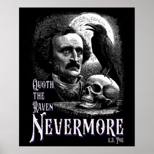 Póster Raven Nevermore de Edgar Allan Poe