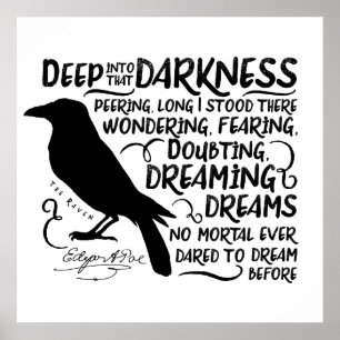 Póster Raven (Profundo en esa oscuridad) de Edgar Allan P
