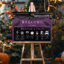 Póster Ravenas negras góticas y orden púrpura de eventos