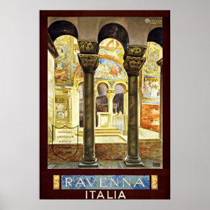 Póster Ravenna Italia Viajes de Vintage