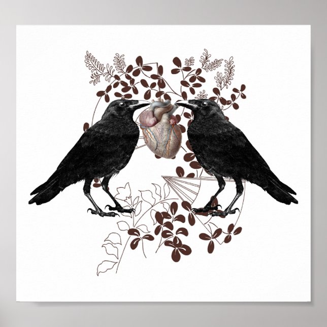 Póster Ravens and Heart (Frente)