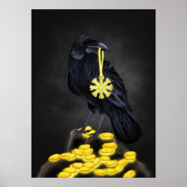 Póster Raven's Rune: La magia de Aegishjalmur en la piedr