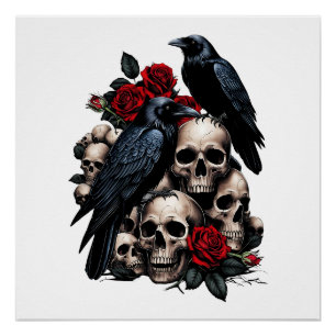 Póster Ravens y Rosas: Una sinfonía gótica