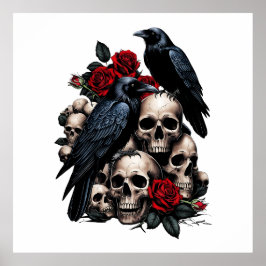 Póster Ravens y Rosas: Una sinfonía gótica