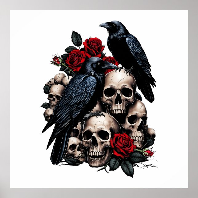 Póster Ravens y Rosas: Una sinfonía gótica (Frente)