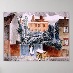 Póster Ravilious - Castillo Hedingham, Essex