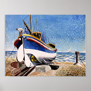 Póster Ravilious - Lifeboat en Aldeburgh