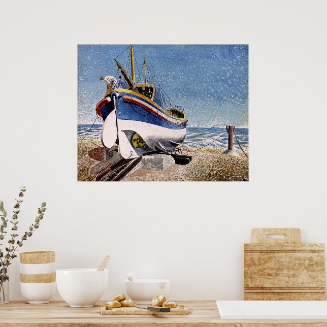Póster Ravilious - Lifeboat en Aldeburgh (Cocina)